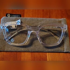 Peepers To The Max Clear Blue Light Progressive Glasses +2.5 New